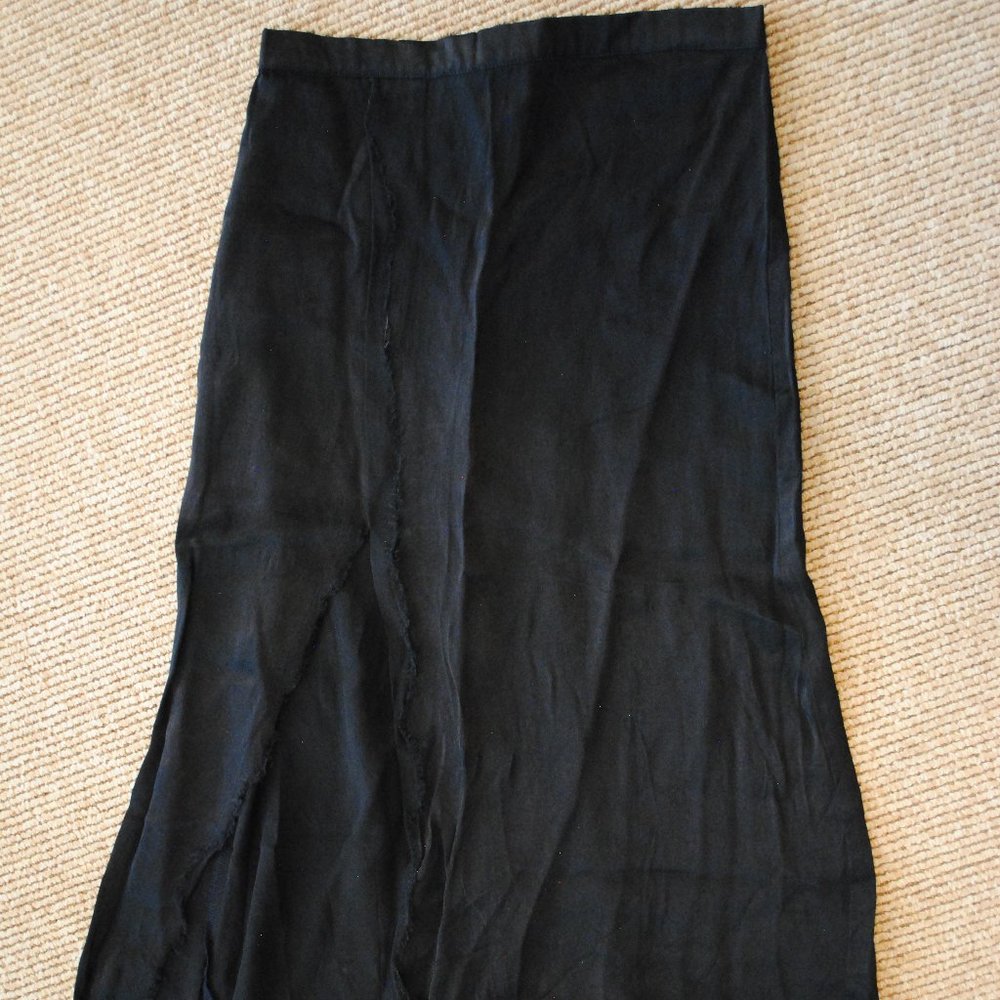 Faithfull the Brand deep blue/black midi skirt